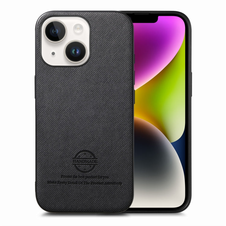 Twill Fabric Leather Skin Back Phone Case