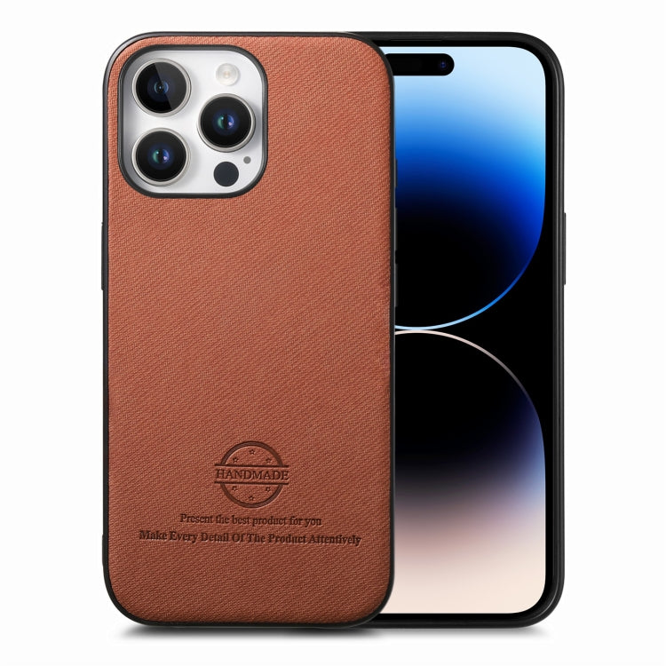 Twill Fabric Leather Skin Back Phone Case