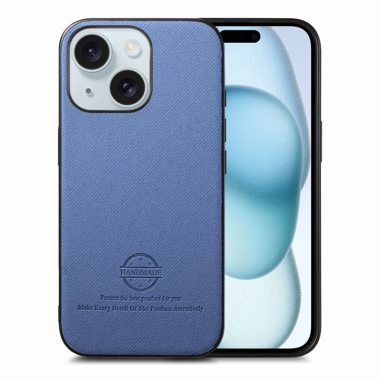 Twill Fabric Leather Skin Back Phone Case