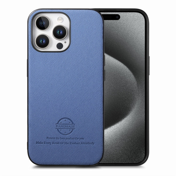 Twill Fabric Leather Skin Back Phone Case