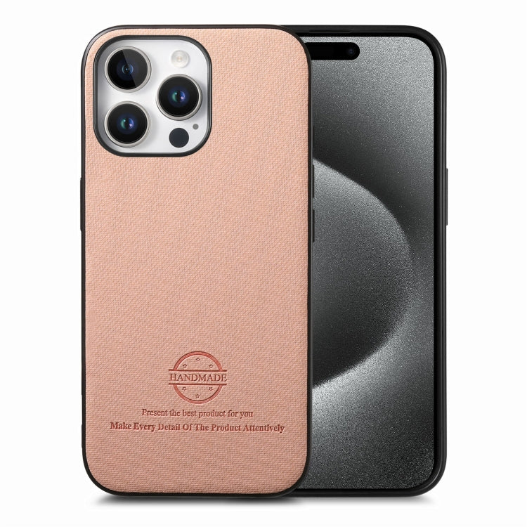 Twill Fabric Leather Skin Back Phone Case