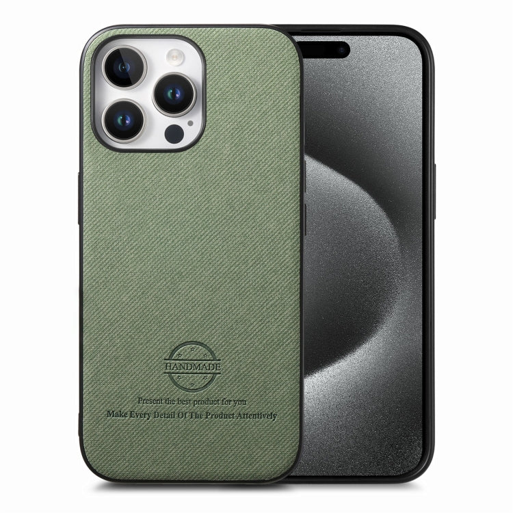 Twill Fabric Leather Skin Back Phone Case