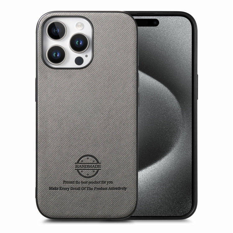 Twill Fabric Leather Skin Back Phone Case