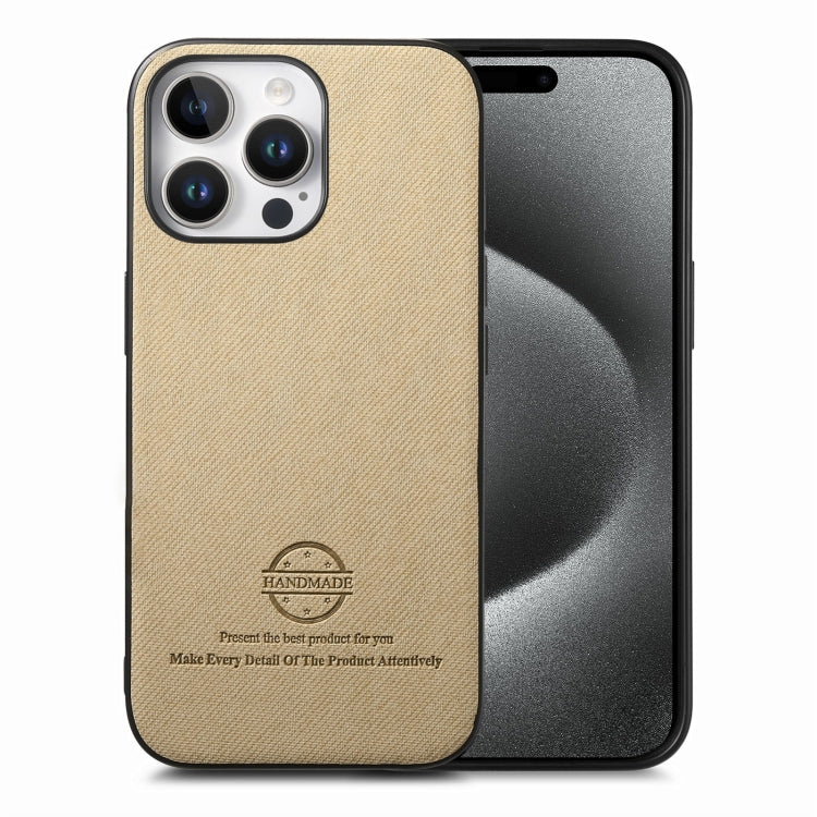 Twill Fabric Leather Skin Back Phone Case