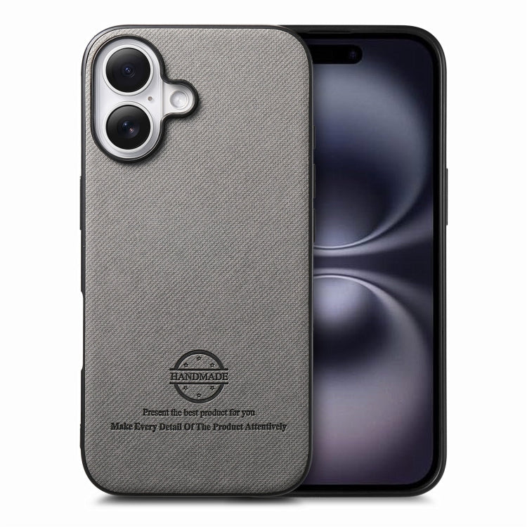 Twill Fabric Leather Skin Back Phone Case