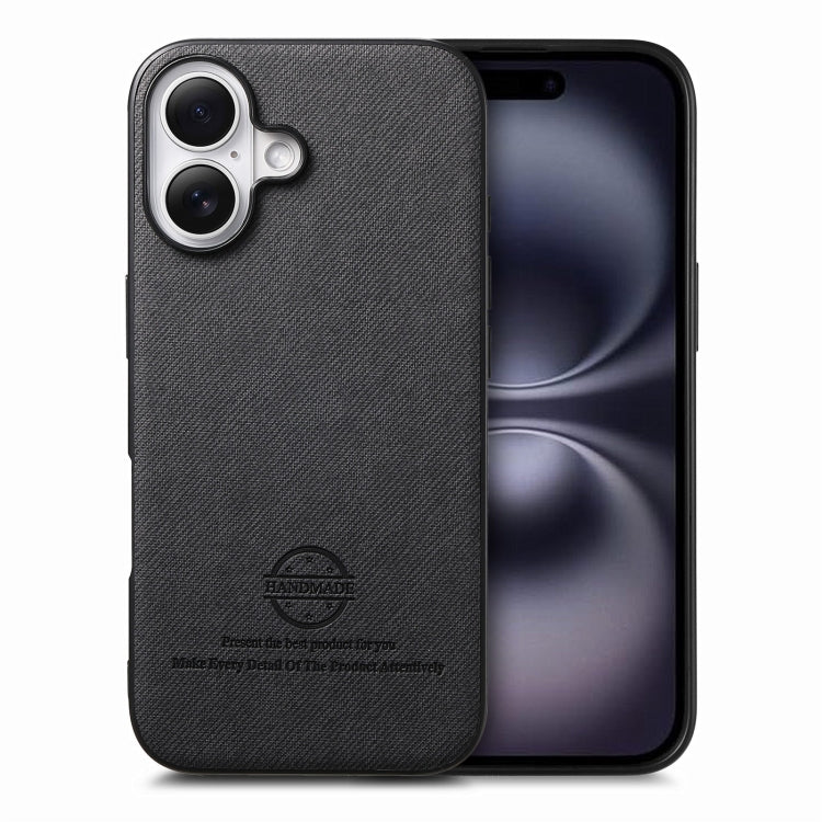 Twill Fabric Leather Skin Back Phone Case