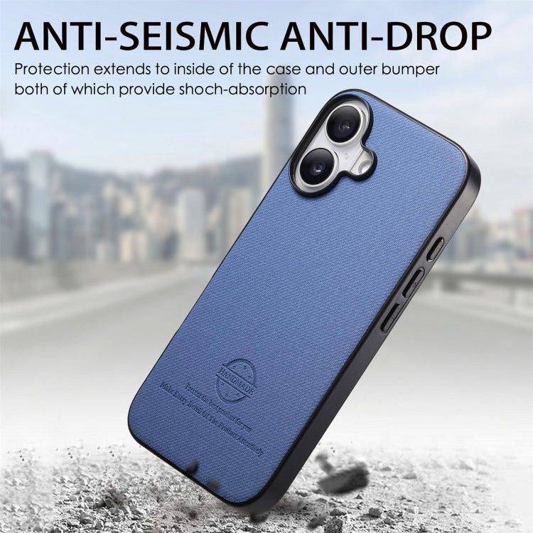 Twill Fabric Leather Skin Back Phone Case