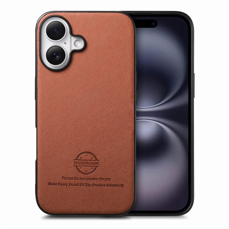 Twill Fabric Leather Skin Back Phone Case