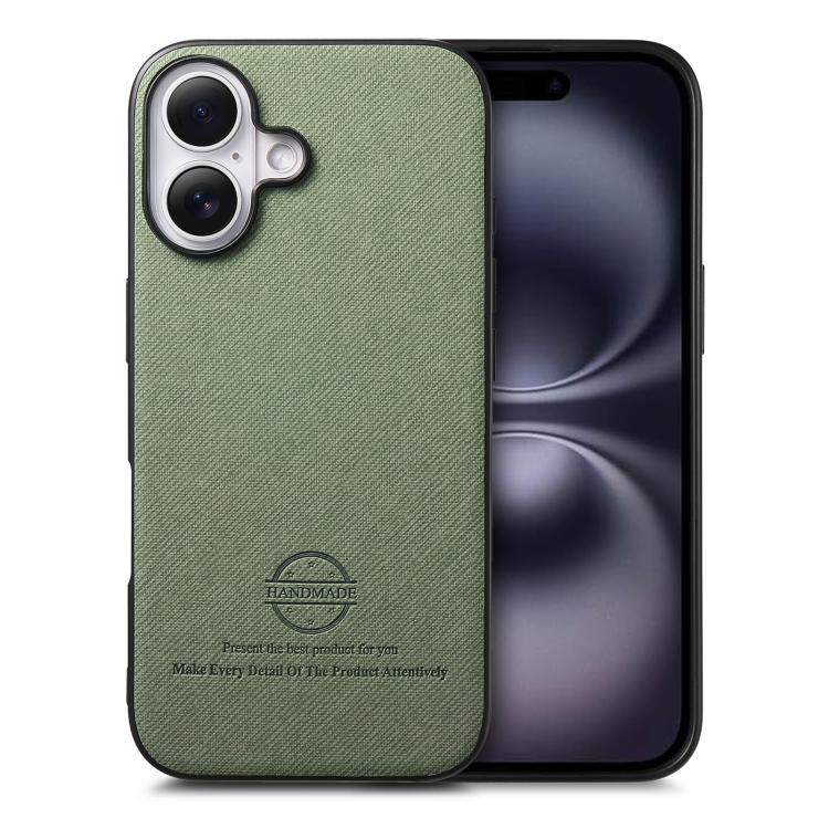 Twill Fabric Leather Skin Back Phone Case