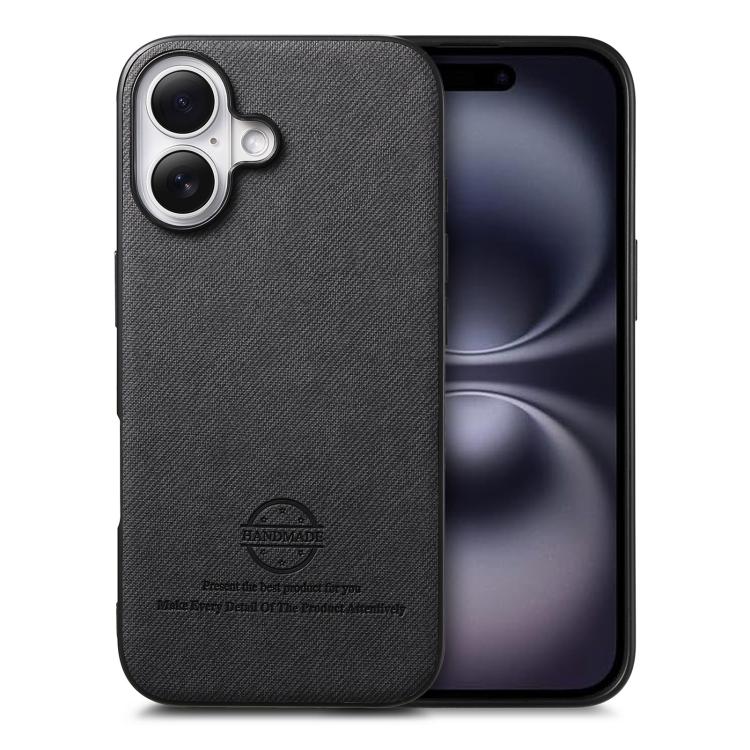 Twill Fabric Leather Skin Back Phone Case
