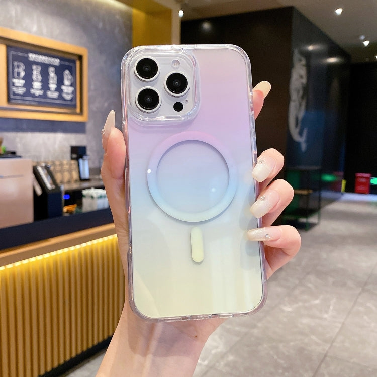 Gradient Transparent PC MagSafe Phone Case, For iPhone 15, For iPhone 14, For iPhone 14 Pro, For iPhone 14 Pro Max, For iPhone 13 Pro Max, For iPhone 13 Pro