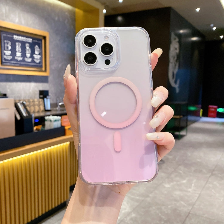 Gradient Transparent PC MagSafe Phone Case, For iPhone 15, For iPhone 14, For iPhone 14 Pro, For iPhone 14 Pro Max, For iPhone 13 Pro Max, For iPhone 13 Pro