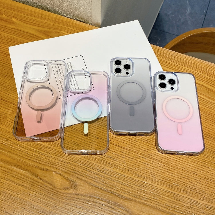 Gradient Transparent PC MagSafe Phone Case, For iPhone 15, For iPhone 14, For iPhone 14 Pro, For iPhone 14 Pro Max, For iPhone 13 Pro Max, For iPhone 13 Pro