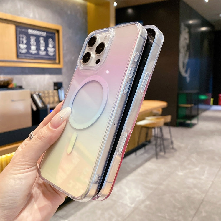 Gradient Transparent PC MagSafe Phone Case, For iPhone 15, For iPhone 14, For iPhone 14 Pro, For iPhone 14 Pro Max, For iPhone 13 Pro Max, For iPhone 13 Pro