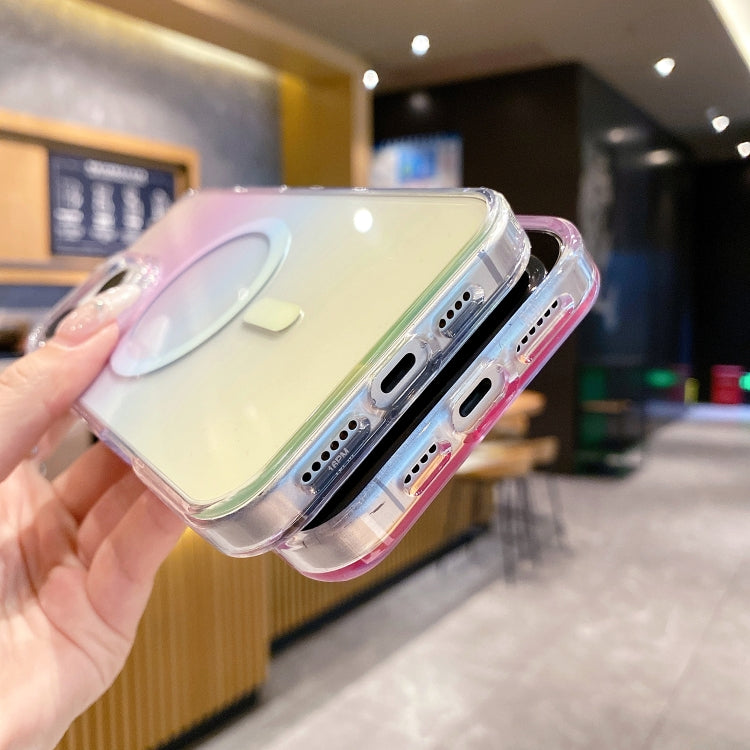 Gradient Transparent PC MagSafe Phone Case, For iPhone 15, For iPhone 14, For iPhone 14 Pro, For iPhone 14 Pro Max, For iPhone 13 Pro Max, For iPhone 13 Pro