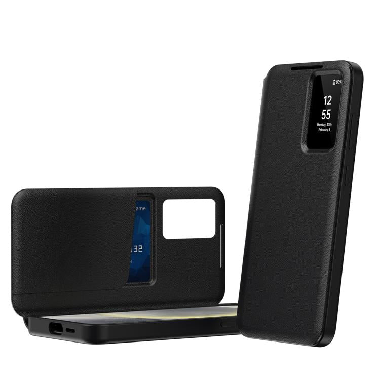 Smart View Window Leather Phone Case with Card Slot, For Samsung Galaxy S23 5G, For Samsung Galaxy Z Fold4, For Samsung Galaxy S22 Ultra 5G, For Samsung Galaxy S22+ 5G