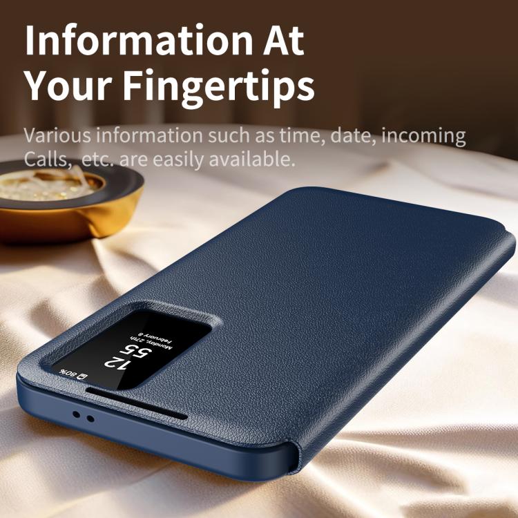 Smart View Window Leather Phone Case with Card Slot, For Samsung Galaxy S23 5G, For Samsung Galaxy Z Fold4, For Samsung Galaxy S22 Ultra 5G, For Samsung Galaxy S22+ 5G