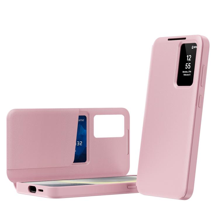 Smart View Window Leather Phone Case with Card Slot, For Samsung Galaxy S23 5G, For Samsung Galaxy Z Fold4, For Samsung Galaxy S22 Ultra 5G, For Samsung Galaxy S22+ 5G