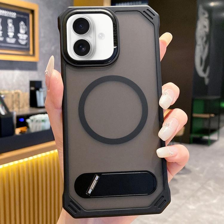Skin Feel Frameless MagSafe PC Phone Case with Fold Holder