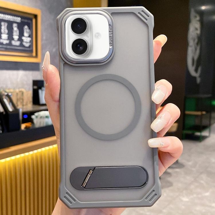 Skin Feel Frameless MagSafe PC Phone Case with Fold Holder