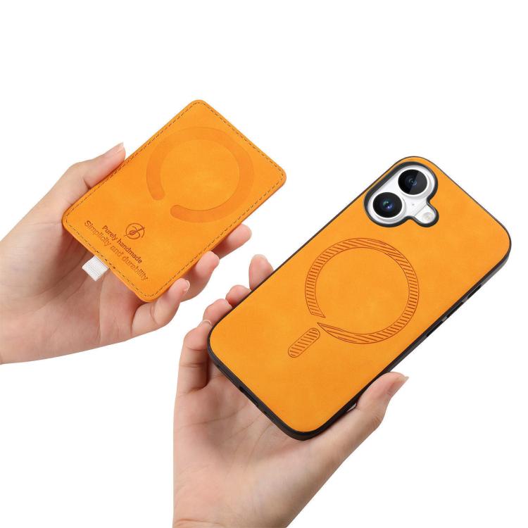 Retro Cross Leather Ring Side Insert Card Bag MagSafe Phone Case