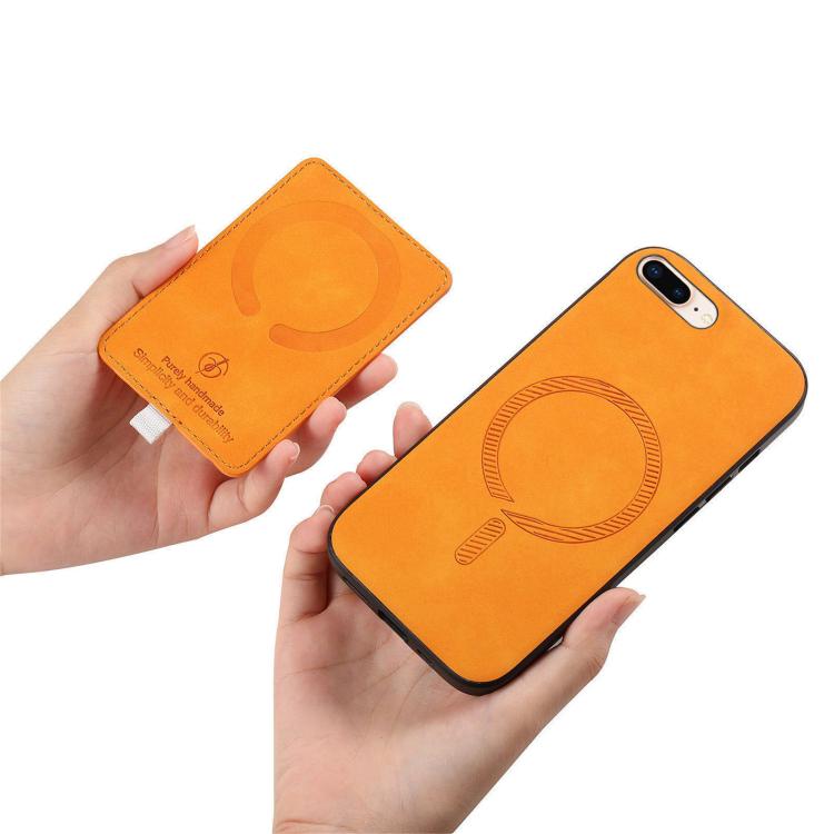 Retro Cross Leather Ring Side Insert Card Bag MagSafe Phone Case