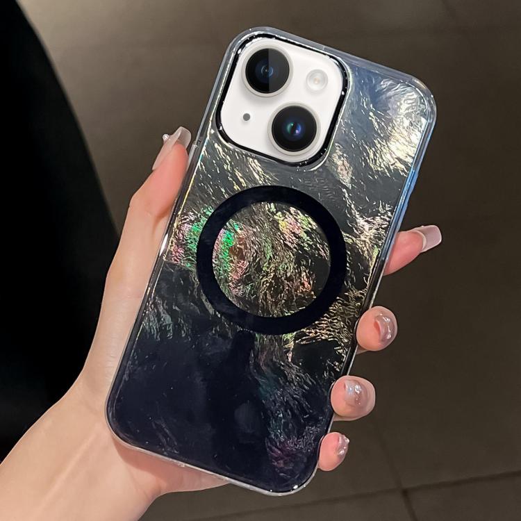 Plating Gradient Glacier Texture MagSafe Phone Case, For iPhone 15 Plus, For iPhone 15, For iPhone 14 Plus