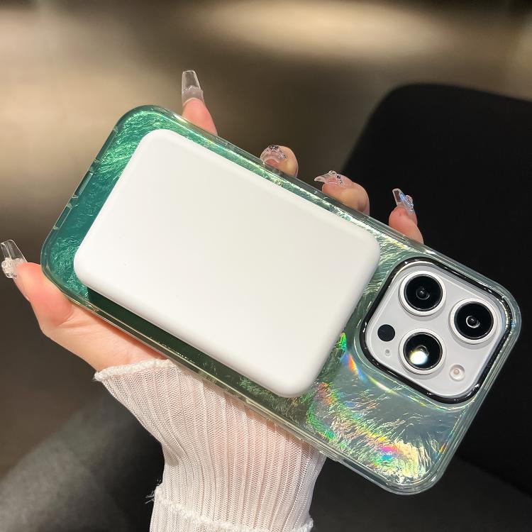 Plating Gradient Glacier Texture MagSafe Phone Case, For iPhone 15 Plus, For iPhone 15, For iPhone 14 Plus