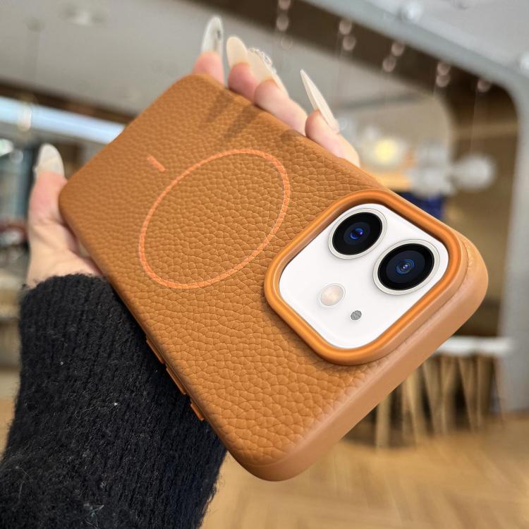 Thin Circle MagSafe Litchi Grain TPU Phone Case, For iPhone 13 Pro Max, For iPhone 13 Pro, For iPhone 13, For iPhone 12