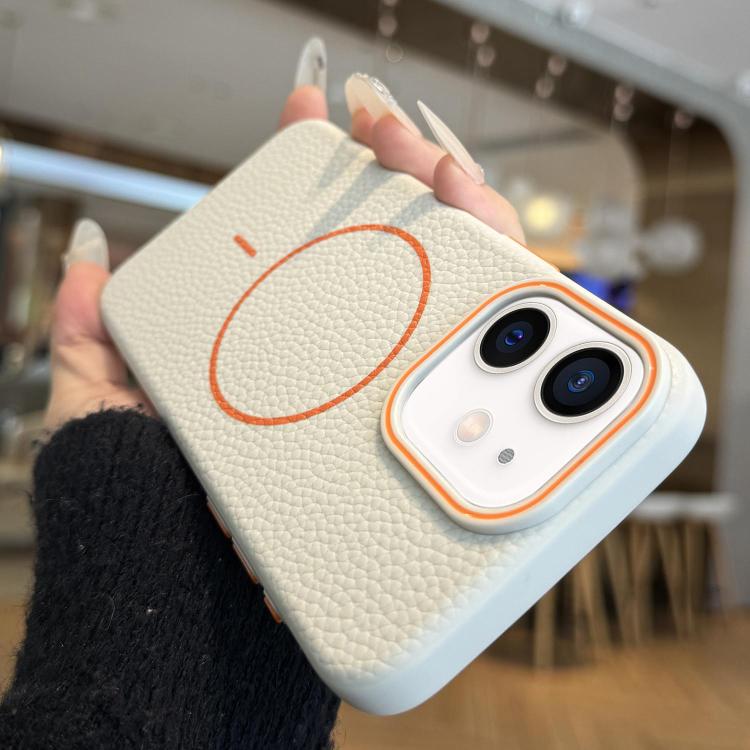 Thin Circle MagSafe Litchi Grain TPU Phone Case, For iPhone 13 Pro Max, For iPhone 13 Pro, For iPhone 13, For iPhone 12