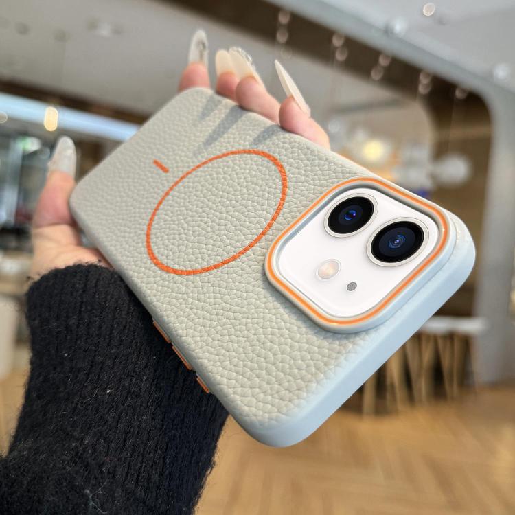 Thin Circle MagSafe Litchi Grain TPU Phone Case, For iPhone 13 Pro Max, For iPhone 13 Pro, For iPhone 13, For iPhone 12