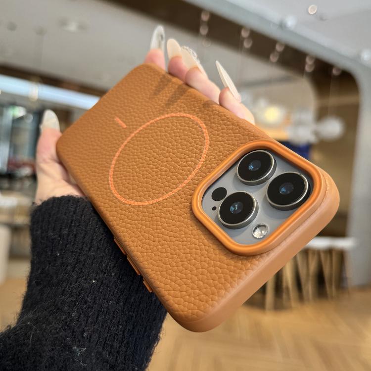 Thin Circle MagSafe Litchi Grain TPU Phone Case, For iPhone 12 Pro Max, For iPhone 12 Pro, For iPhone 11 Pro Max, For iPhone 11
