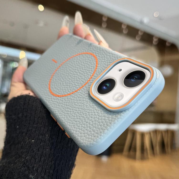 Thin Circle MagSafe Litchi Grain TPU Phone Case, For iPhone 15 Pro Max, For iPhone 15 Pro, For iPhone 15 Plus, For iPhone 15