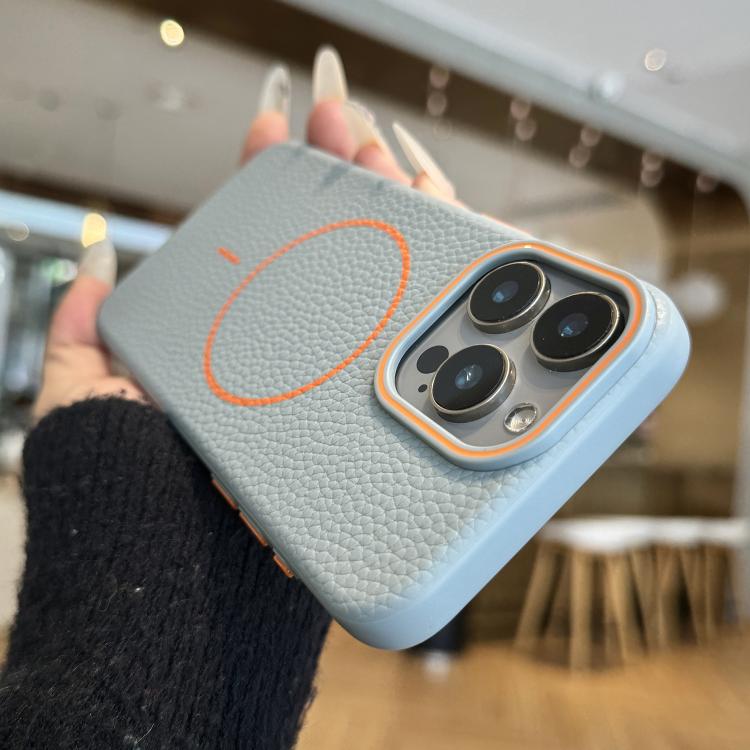 Thin Circle MagSafe Litchi Grain TPU Phone Case, For iPhone 15 Pro Max, For iPhone 15 Pro, For iPhone 15 Plus, For iPhone 15