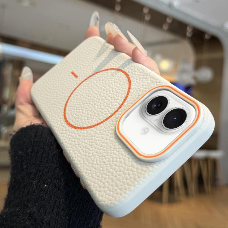 Thin Circle MagSafe Litchi Grain TPU Phone Case, For iPhone 16 Pro Max, For iPhone 16 Pro, For iPhone 16 Plus, For iPhone 16