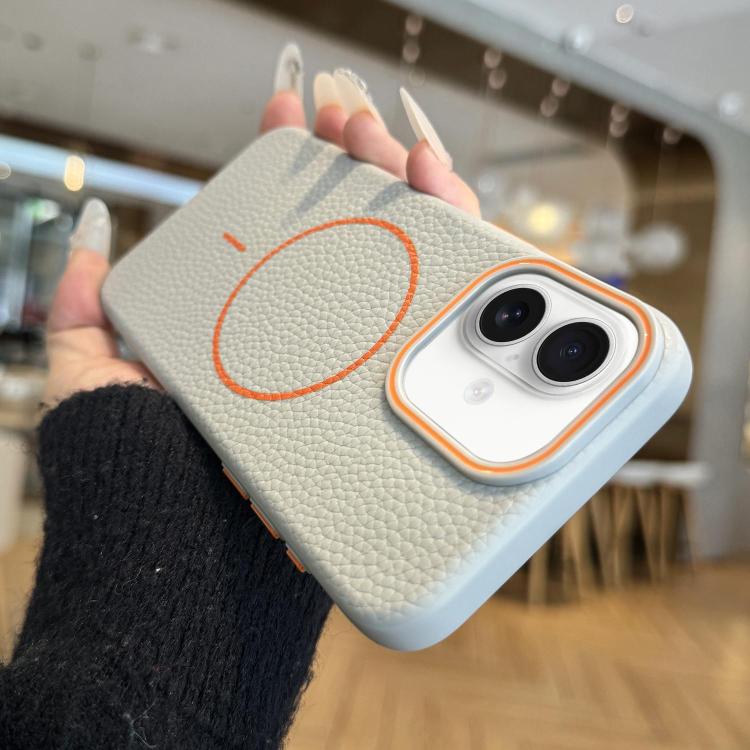 Thin Circle MagSafe Litchi Grain TPU Phone Case, For iPhone 16 Pro Max, For iPhone 16 Pro, For iPhone 16 Plus, For iPhone 16