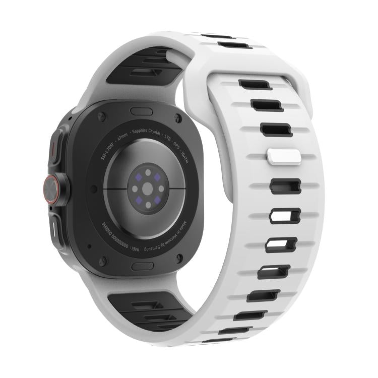 Two Color Reverse Buckle Silicone Watch Band, For Samsung Galaxy Watch Ultra 47mm / Ultra 2025