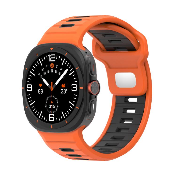 Two Color Reverse Buckle Silicone Watch Band, For Samsung Galaxy Watch Ultra 47mm / Ultra 2025