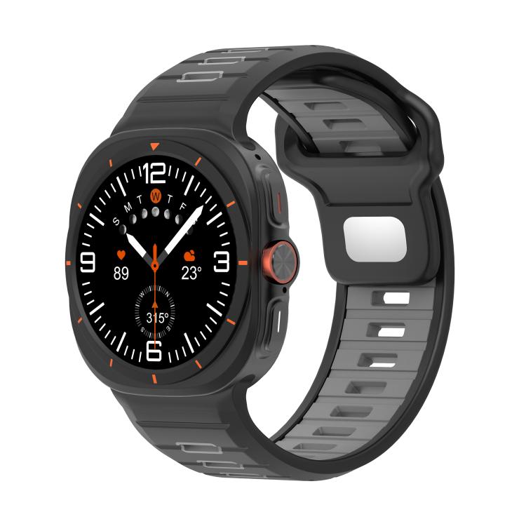 Two Color Reverse Buckle Silicone Watch Band, For Samsung Galaxy Watch Ultra 47mm / Ultra 2025
