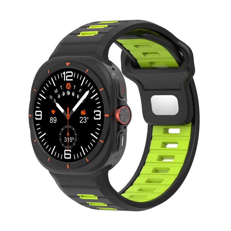 Two Color Reverse Buckle Silicone Watch Band, For Samsung Galaxy Watch Ultra 47mm / Ultra 2025