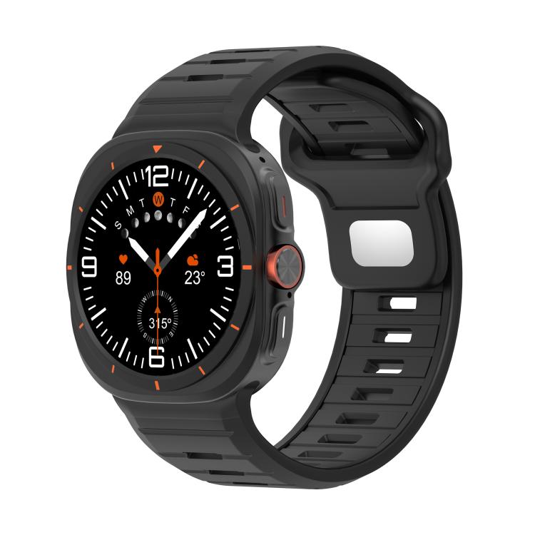 Two Color Reverse Buckle Silicone Watch Band, For Samsung Galaxy Watch Ultra 47mm / Ultra 2025