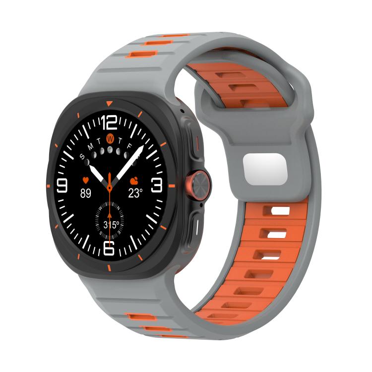Two Color Reverse Buckle Silicone Watch Band, For Samsung Galaxy Watch Ultra 47mm / Ultra 2025