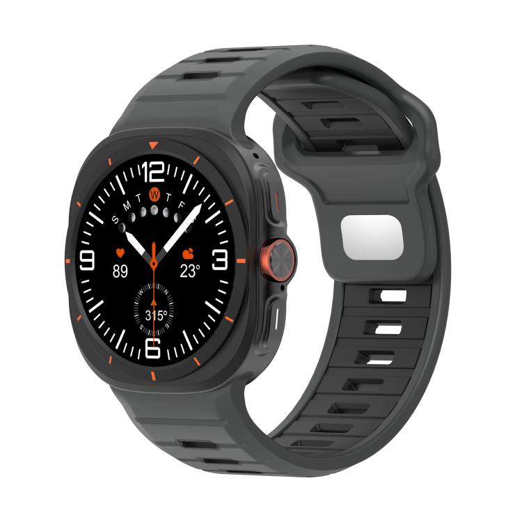 Two Color Reverse Buckle Silicone Watch Band, For Samsung Galaxy Watch Ultra 47mm / Ultra 2025