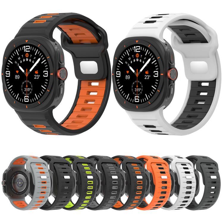 Two Color Reverse Buckle Silicone Watch Band, For Samsung Galaxy Watch Ultra 47mm / Ultra 2025