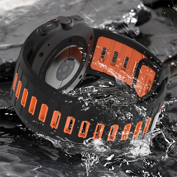 Two Color Reverse Buckle Silicone Watch Band, For Samsung Galaxy Watch Ultra 47mm / Ultra 2025