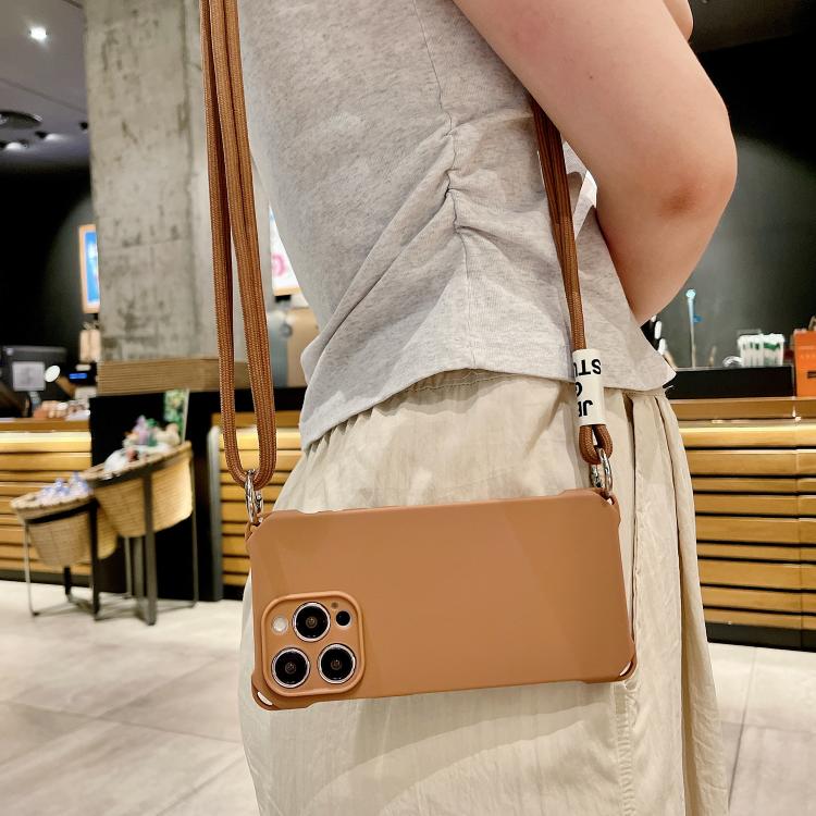 Crossbody Liquid TPU Four Corner Shockproof Phone Case, For iPhone 13 Pro Max, For iPhone 13 Pro, For iPhone 13, For iPhone 12, For iPhone 12 Pro Max, For iPhone 12 Pro