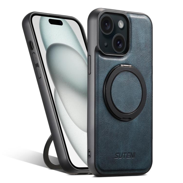 Suteni G3 Oil Wax 360 Rotation Holder MagSafe Back Phone Case, For iPhone 15 Pro Max, For iPhone 15 Pro, For iPhone 15 Plus, For iPhone 15, For iPhone 14 Plus, For iPhone 14, For iPhone 14 Pro, For iPhone 14 Pro Max