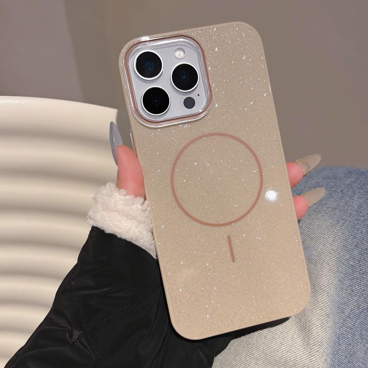 Glitter MagSafe Thin Circle TPU Phone Case, For iPhone 15 Pro Max, For iPhone 15 Pro, For iPhone 15