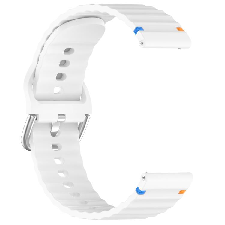 Wavy Grain Stitched 22mm Silicone Watch Band, For Samsung Galaxy Watch 3 45mm
