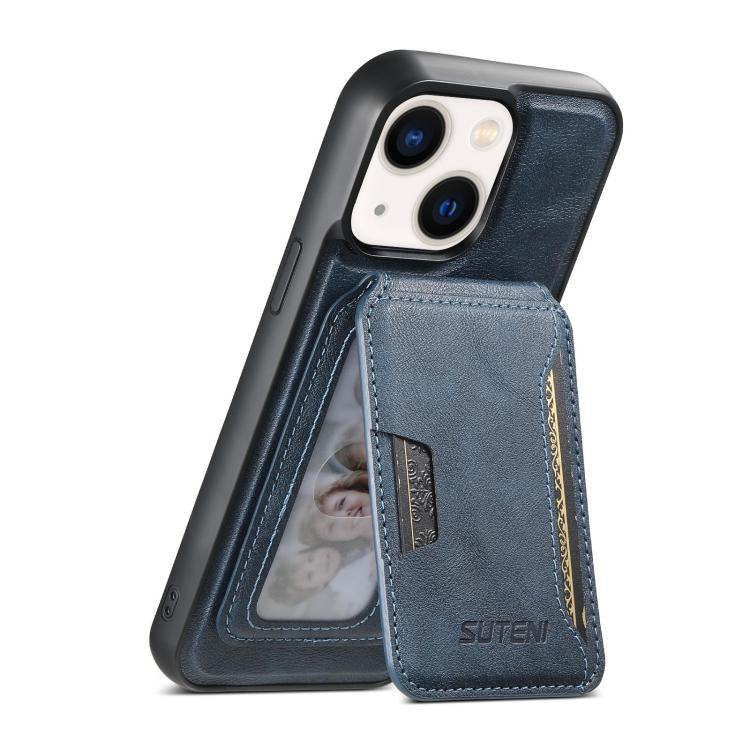 Suteni M3 Card Bag MagSafe Cowhide Texture Leather Phone Case, For iPhone 15 Pro Max, For iPhone 15 Pro, For iPhone 15 Plus, For iPhone 15, For iPhone 14 Plus, For iPhone 14, For iPhone 14 Pro, For iPhone 14 Pro Max